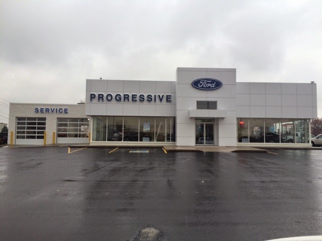 Progressive Ford dealership and service entrance